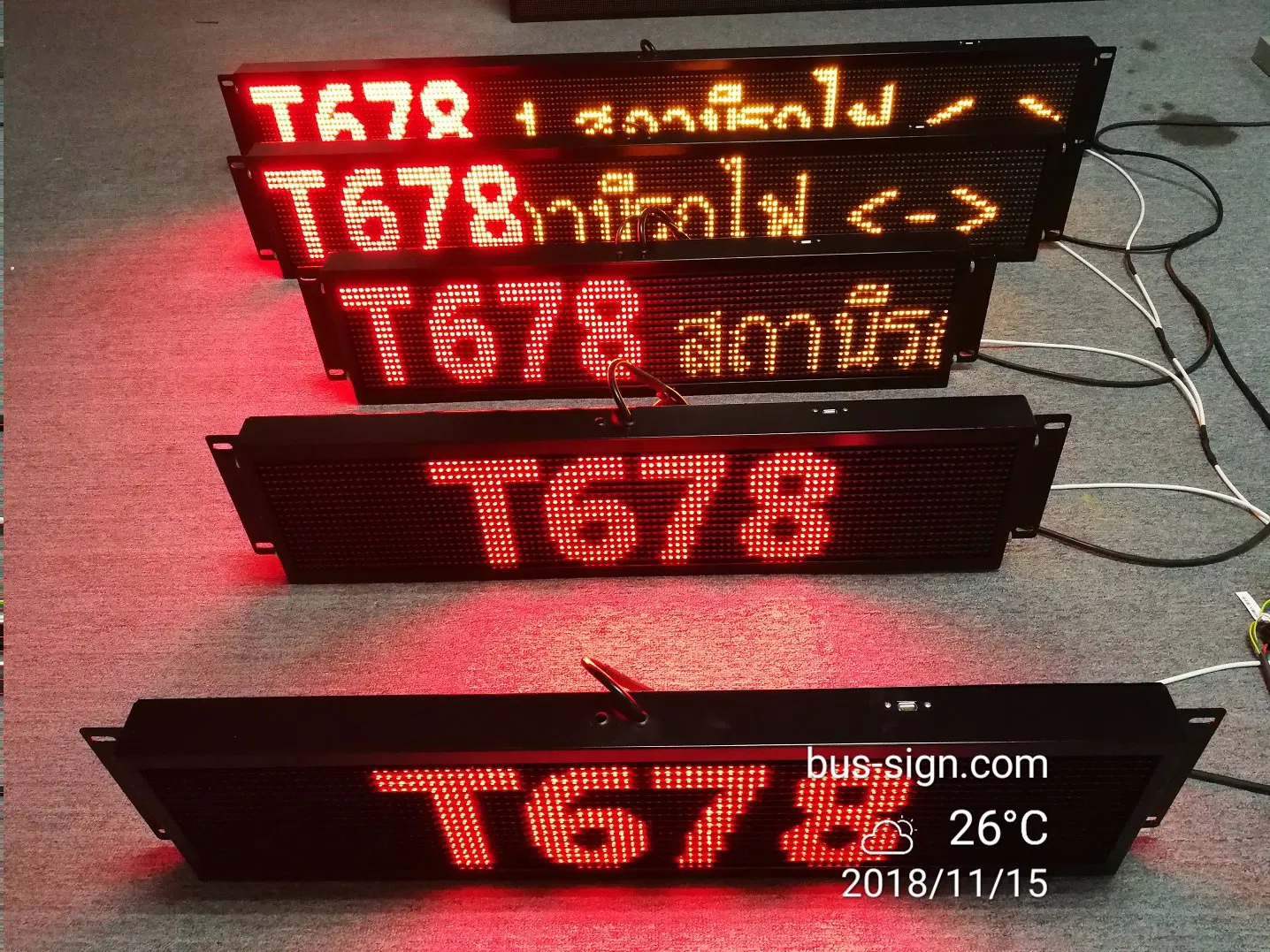 Tri -Color LED Display for Bus Destination