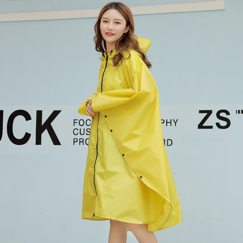 Custom Printed Waterproof Rain Coat Outdoor Adult Hooded Rain Poncho Long Rainwear Moto Motorcycle Raincoat Women