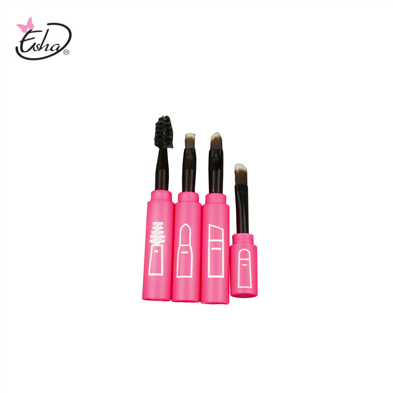 Custom Logo 4 in 1 Private Label Single Flat Small Professional Makeup Mini Eyeshadow Brush