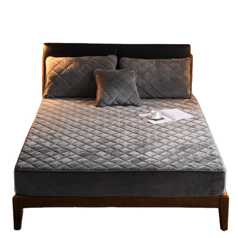 Winter Warm Fleece Custom Soft Breathable Bedding Sheets Cover Velvet Home Fitted Sheet
