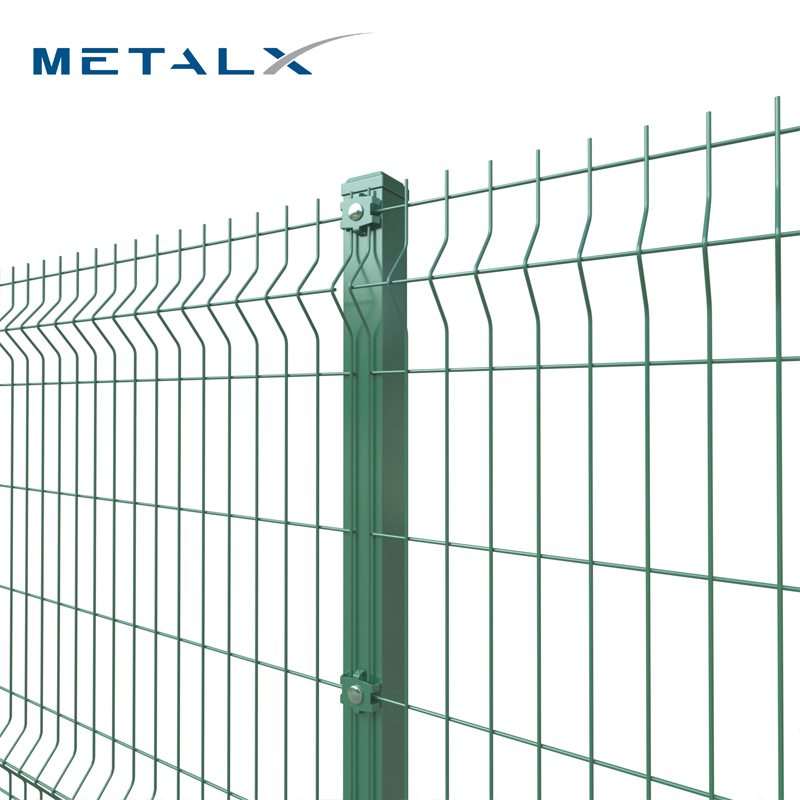 Garden Perimeter 3D Curved Iron Wire Mesh Fence Peach Shape Post Fencing