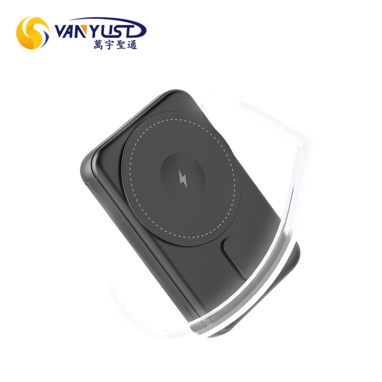 Factory Wholesale 3 in 1 Wireless Magnetic Charging Mini Portable Charger 15W 5000mAh Power Bank with Detachable C Cable String with CCC 3c Certification