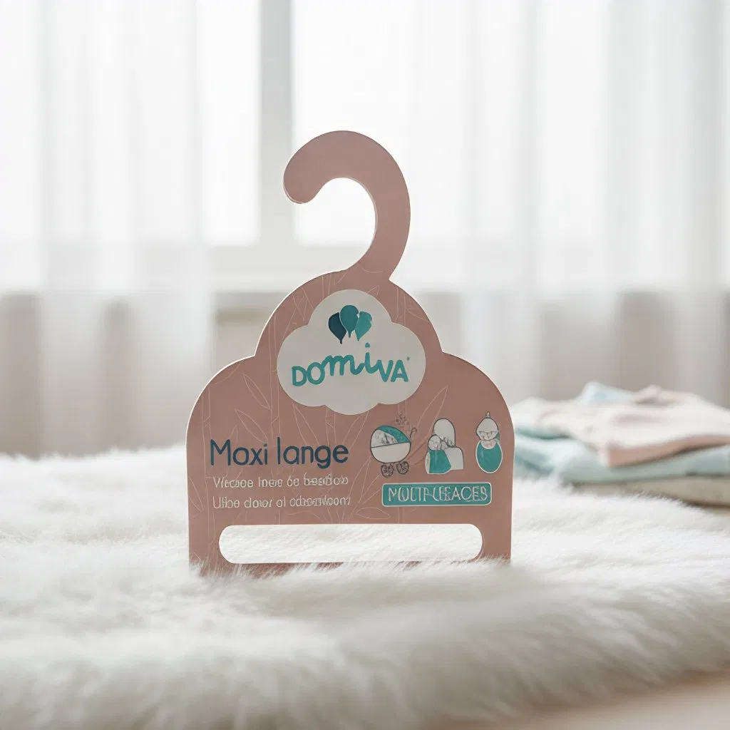 Multi-Purpose Recyclable Cardboard Hook Paper Hanger for Baby Bibs and Accessories