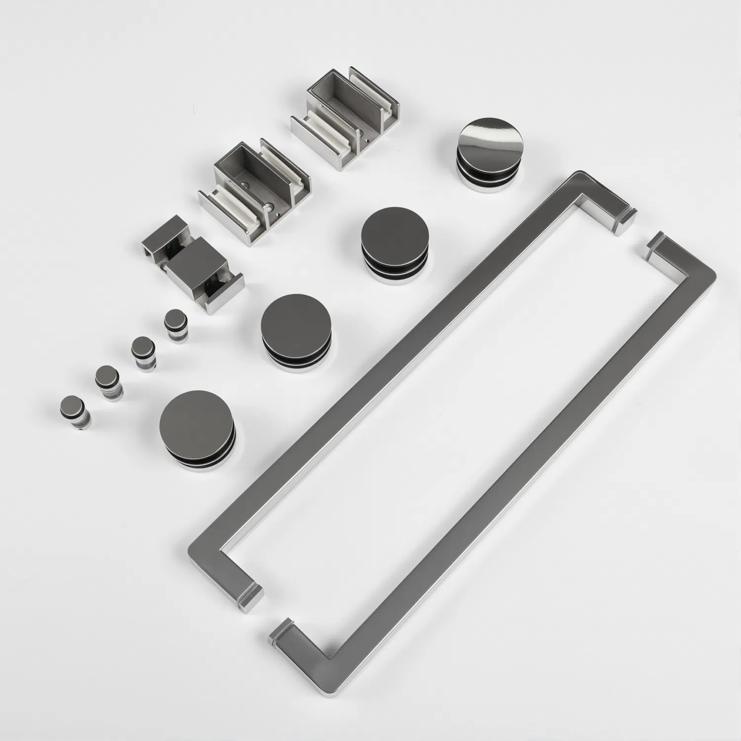 Wholesale Stainless Steel Double Sliding Door Hardware Set Frameless Glass Sliding Door Roller Hotsale Manufacturer for Bathrooms