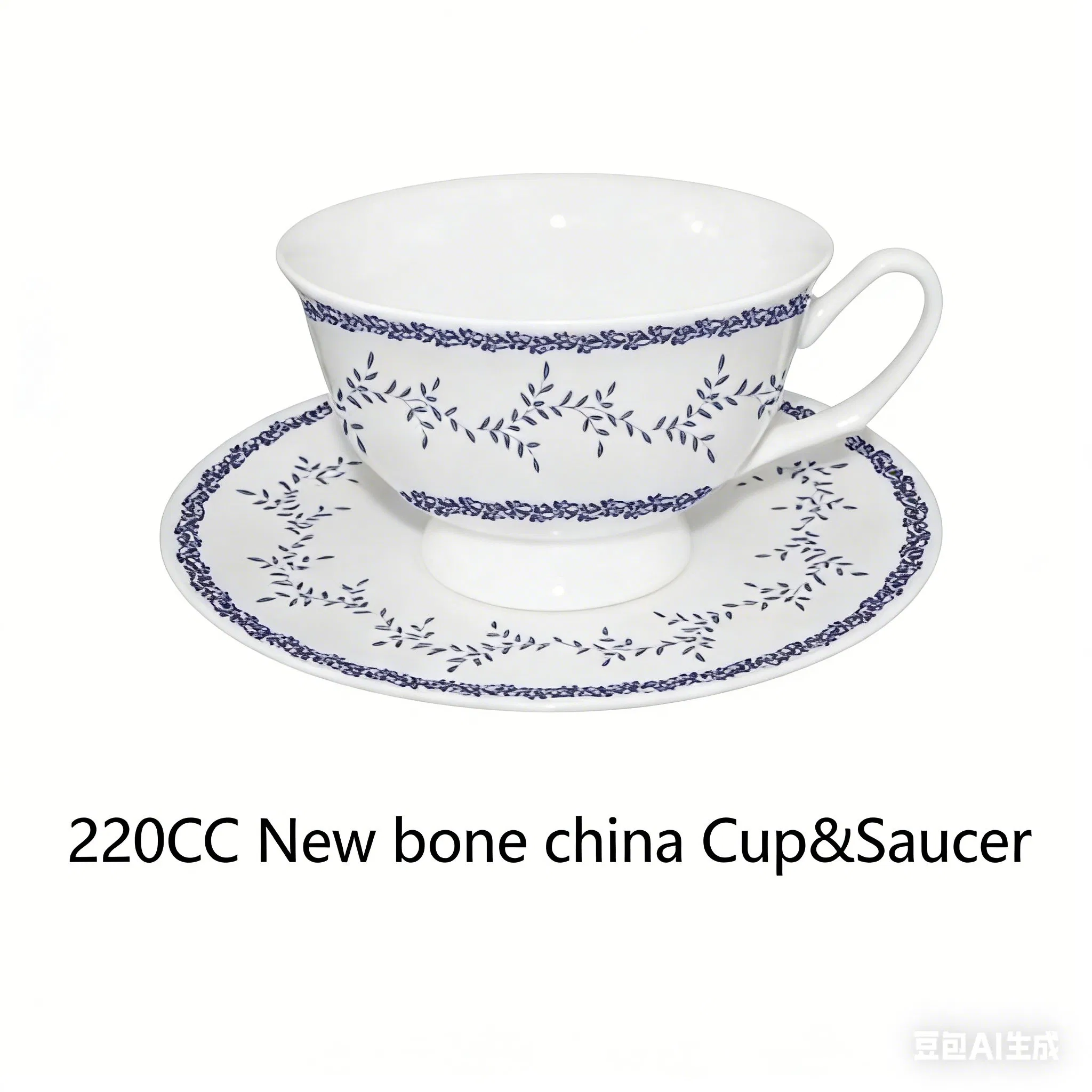 Blue Floral Porcelain Dinner Plates Set for Middle East Home & Restaurant Use