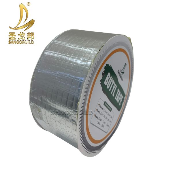 Self-Adhesive Butyl Tape Waterproof Stop Leak Seal High Temperature Aluminum Foil Butyl Rubber Roofing Tape for Roof Repair