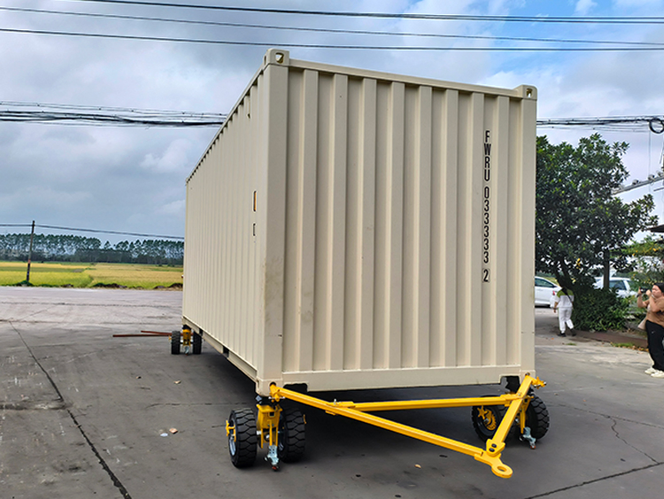6 Ton 16 " 22" Adjustable ISO Shipping Container Rubber Caster Moving Wheels