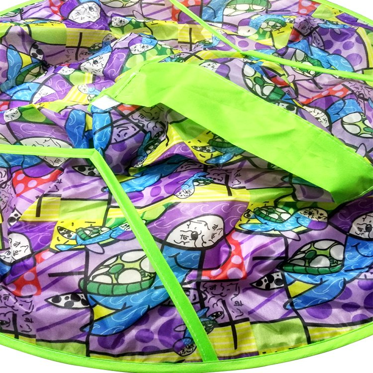 Cartoon Baby Haircut Apron with Fun Printed Design