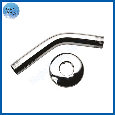 Chrome Steel Shower Head Arm Wall Mounted Rainfall Shower Head Arm