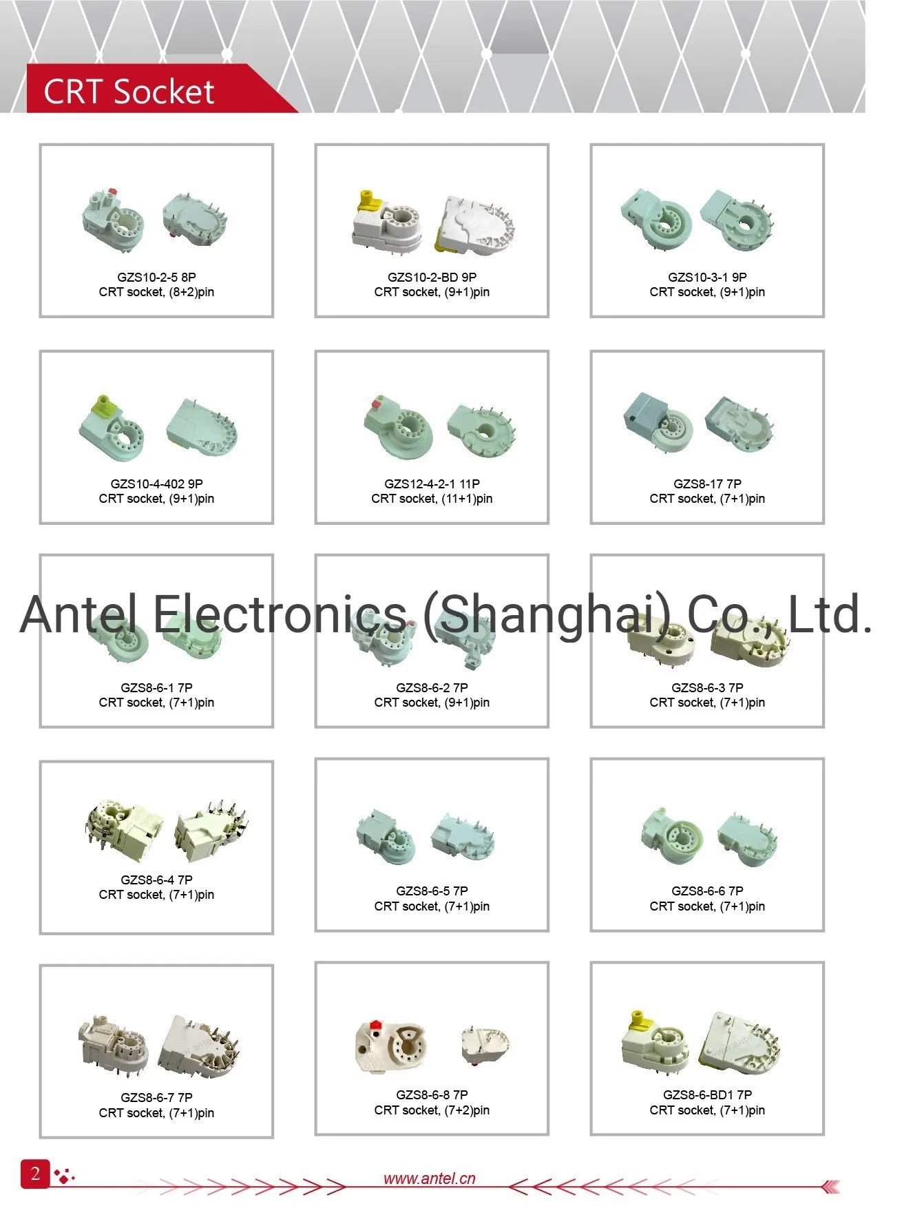 Панель разъёма GZS8-6-4 для цветного кинескопа
