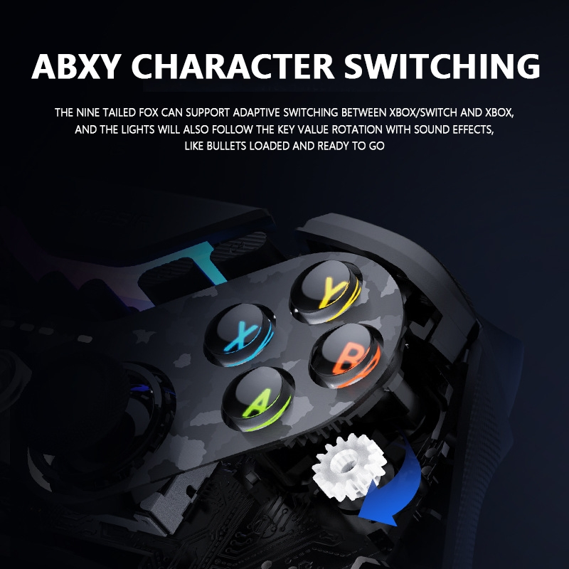 New RGB Lighting Multi-Platform Wireless Joysticks & Game Controllers for PC/Switch/Ios/Android Phone