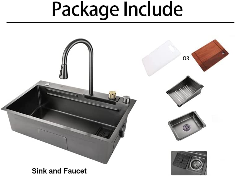 Handmade Stainless Steel Basin Waterfall Faucet Factory China Wholesale OEM/ODM Kitchen Sink