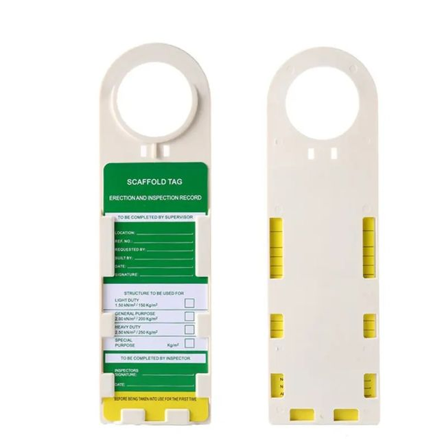 Durable PVC Scaffolding Tagout Holder with Safety Hook