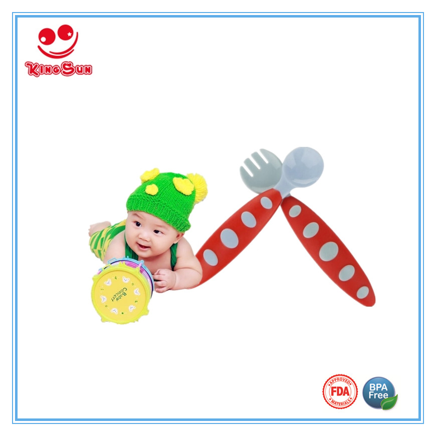 Vibrant Baby Feeding Set with Colorful Plastic Soup Spoons