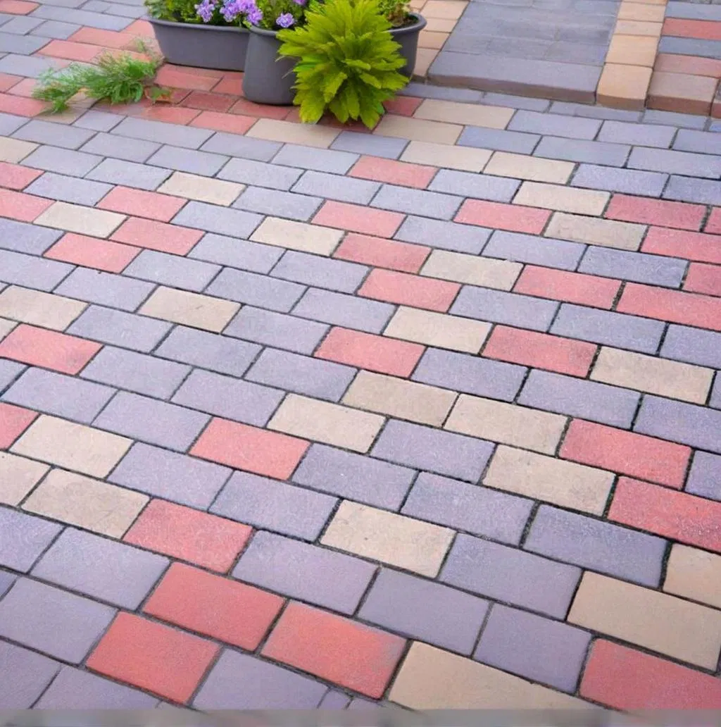 Fire Square Black Reclaimed Bloemfontein Bunning Pattern Porcelain Tile Interlocking Walkway Paver Garden Granite Clay Real Paving Stone Block Brick at Builders