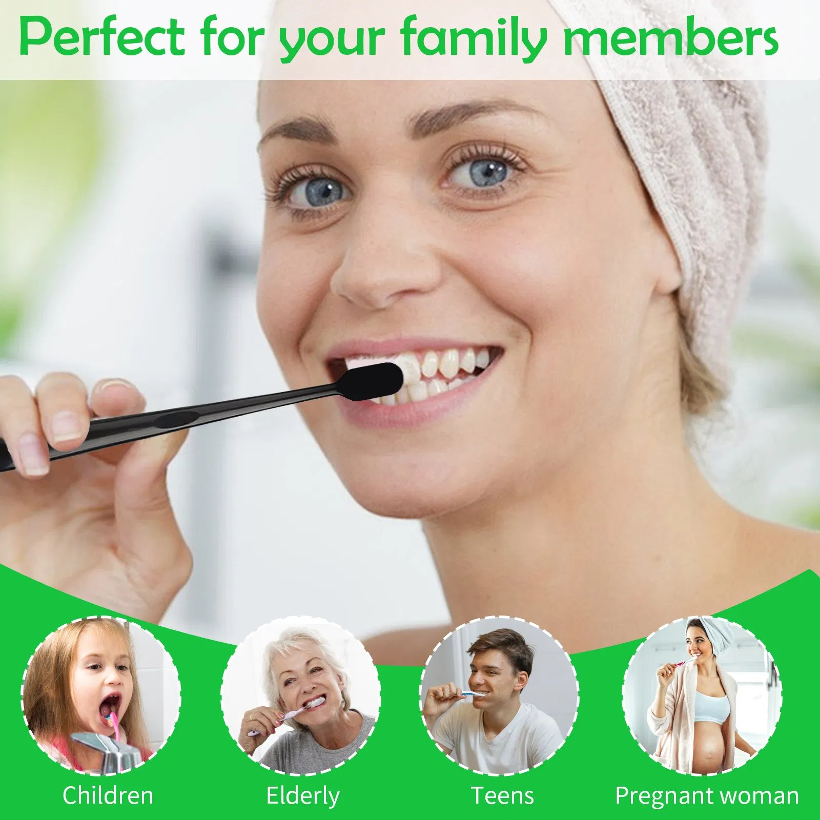 Nylon Bristle Dental Healthy Toothbrush Eco Friendly