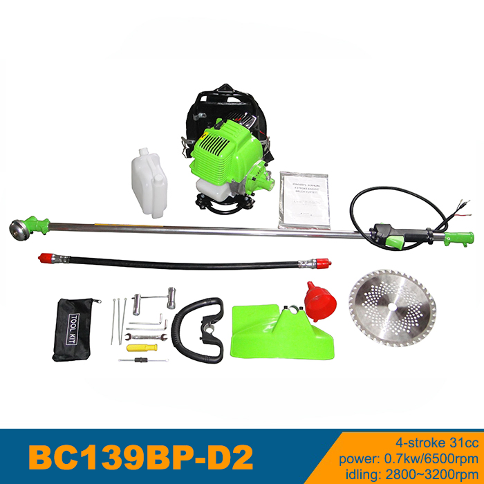 Backpack Brush Cutter Knapsack Grass Trimmer 31cc Petrol Grass Cutter 4 Stroke