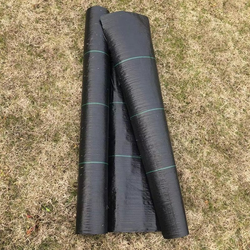 Factory Greenhouse PP Woven Weed Control Mat / Ground Cover Mesh Fabric / Agricultural Black Plastic Gardening Ground Cover