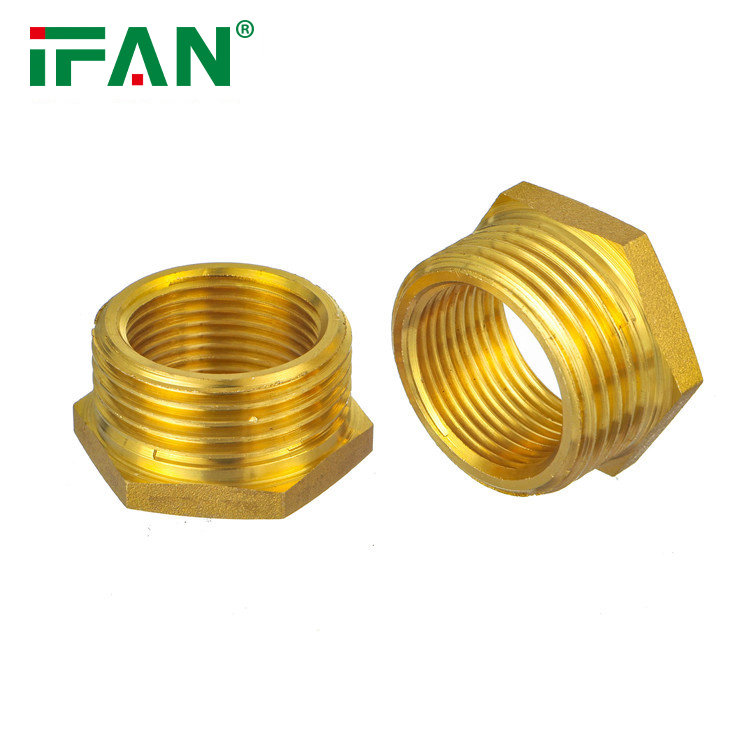 Ifan Factory OEM Brass Pipe Fitting 1/2"-2" Brass Plumbing Fittings Bush Brass Fitting