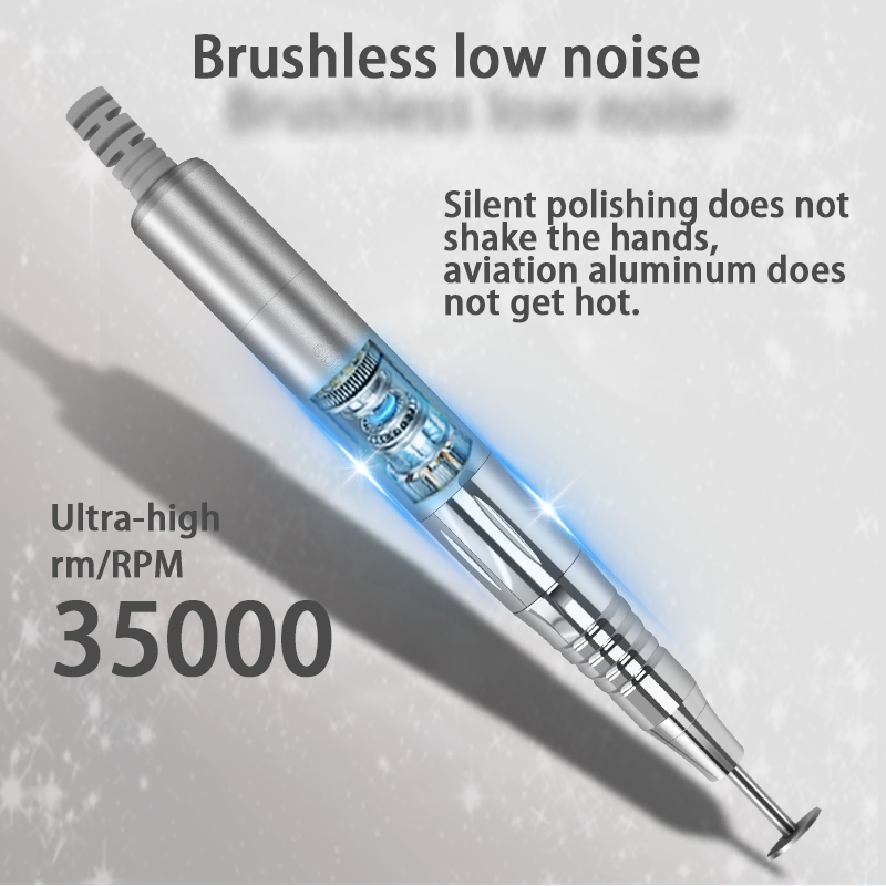 Portable Cordless 35000rpm Brushless Motor Nail Art Electric Nail File Home DIY