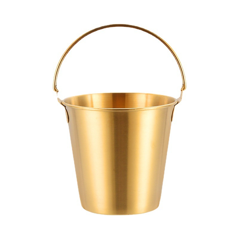 Custom Metal Ice Bucket Tinplate Cooler with Handle Beverage Tub for Outdoor Wedding Party Bar Event Use