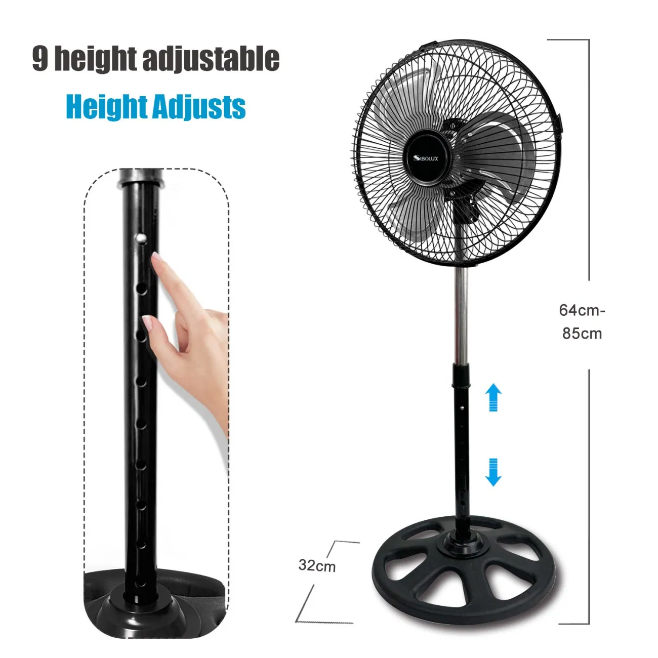 Stylish 10/12/Inch/Office /Room/Electric Standing/Fan 3/Gear/Wind/Speeds Mechanical Control Cooling Fan Hotsell/in/South/America