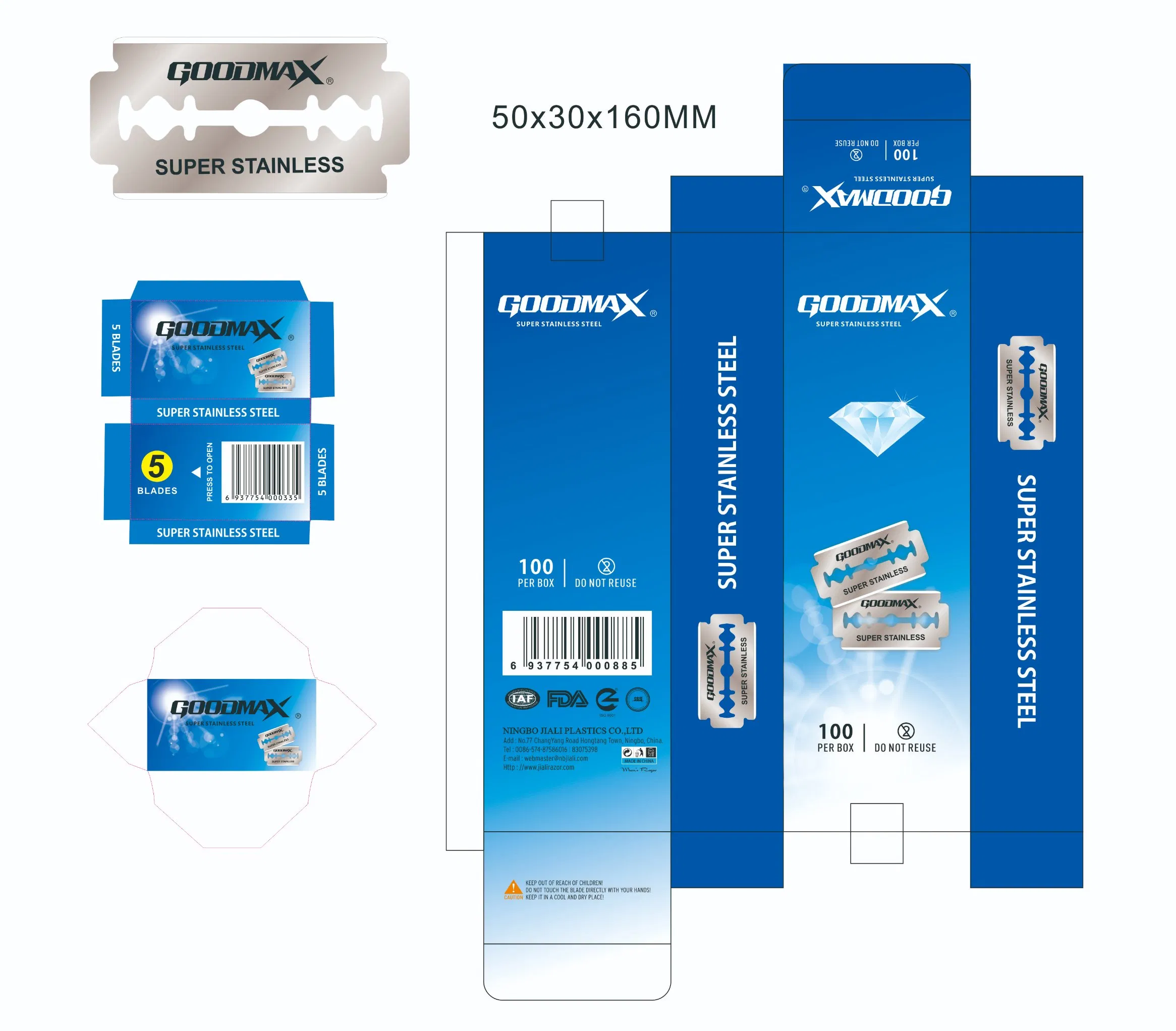 Double Edge Blade Shaving Blade for Hotel Amenities