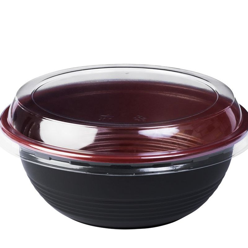 Disposable Plastic Salad Bowl Microwave Safe Food Takeaway Container for Restaurant Supply