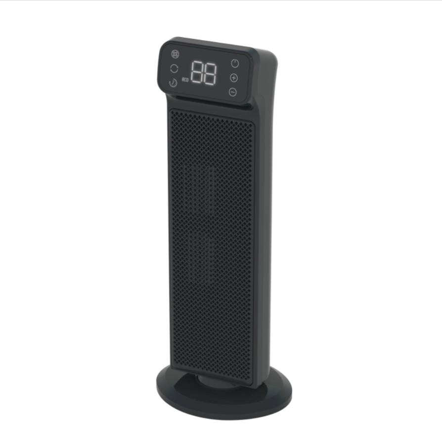 OEM Household Tower Fan Electric Portable PTC Heater with Overheating Protection LED Display Touch Button Control