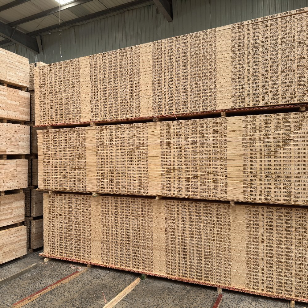 Pine Wooden Timber Lumber Beam Construction 225*4000mm LVL Scaffold Plank