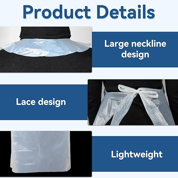 Water-Proof and Oil-Proof Disposable Plastic Apron for Food and Industry
