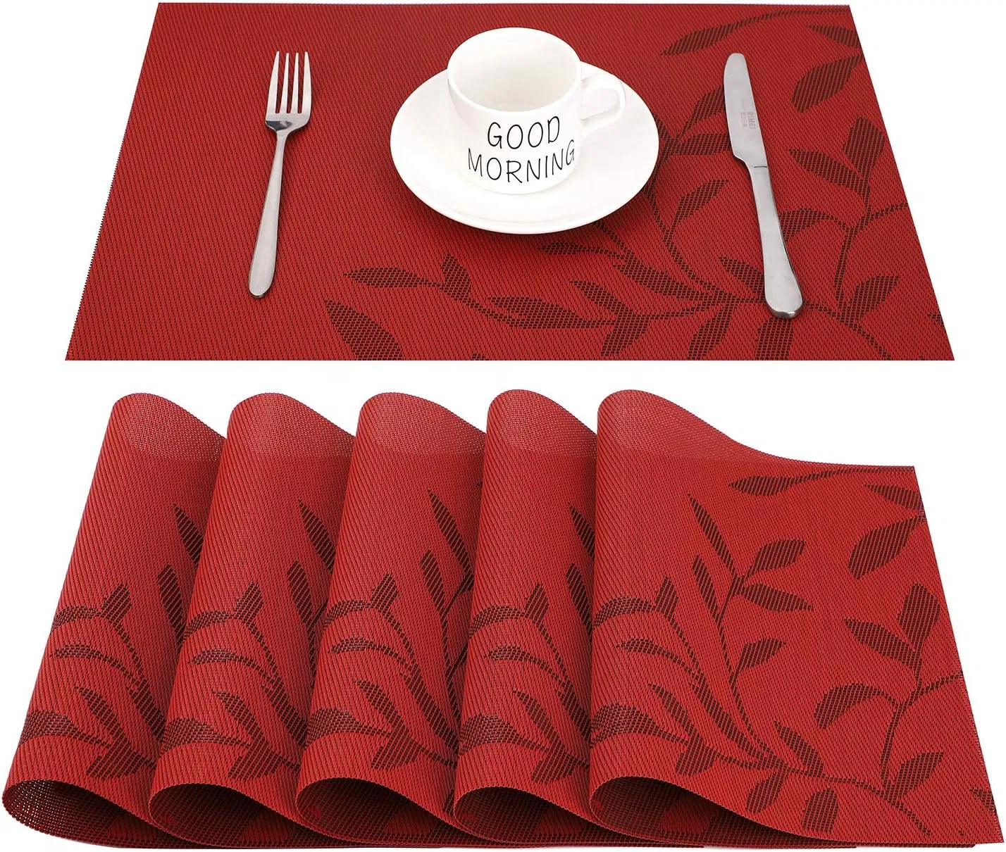 Wholesale Wipe-Clean Vinyl Table Mats PVC Place Mats for Home Restaurant Kitchen Dinner