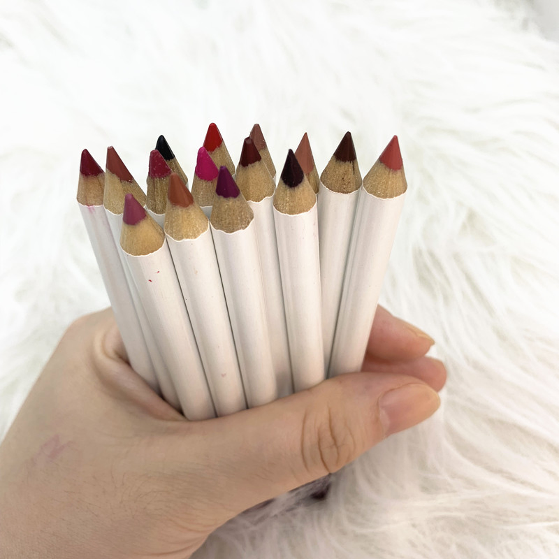 High Pigment Matte 24 Hour Long Lasting Waterproof Private Label Matte Pencil Vegan Lip Liner