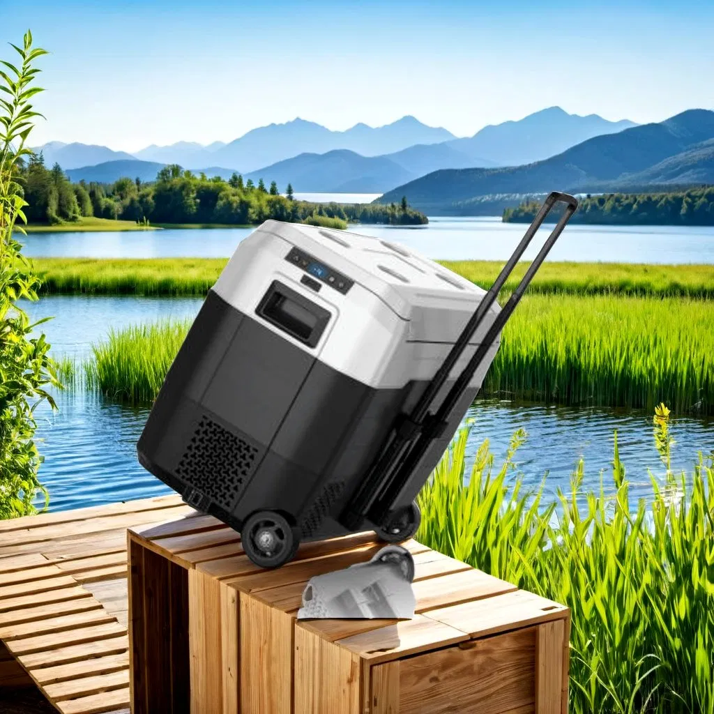 Portable 50 L Car Fridge Car Refrigerator for Road Trips and Outdoor Adventures and Camping