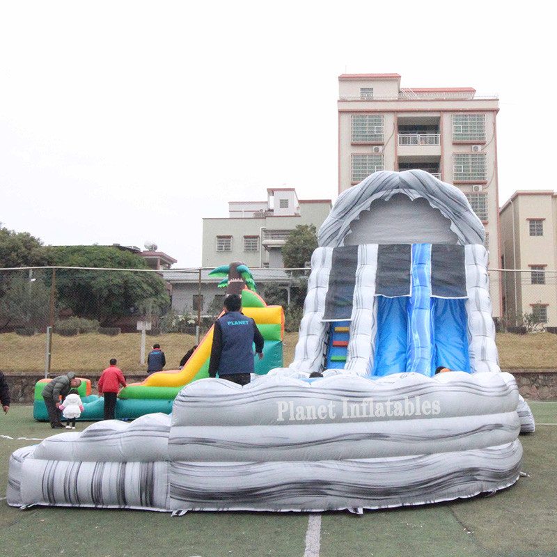 Large Outdoor Adult Size Double Lane Water Slide Big Inflatable Water Slide for Sale