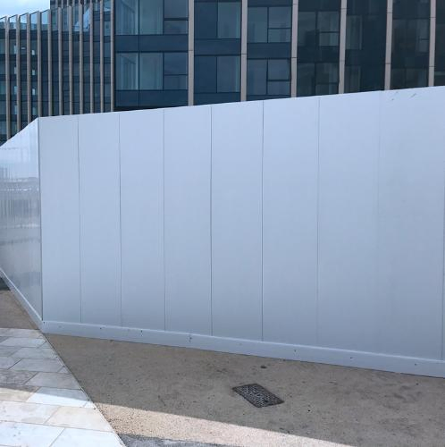 2.4meters White PVC Eco Fence Hoarding for Temporary Construction Site