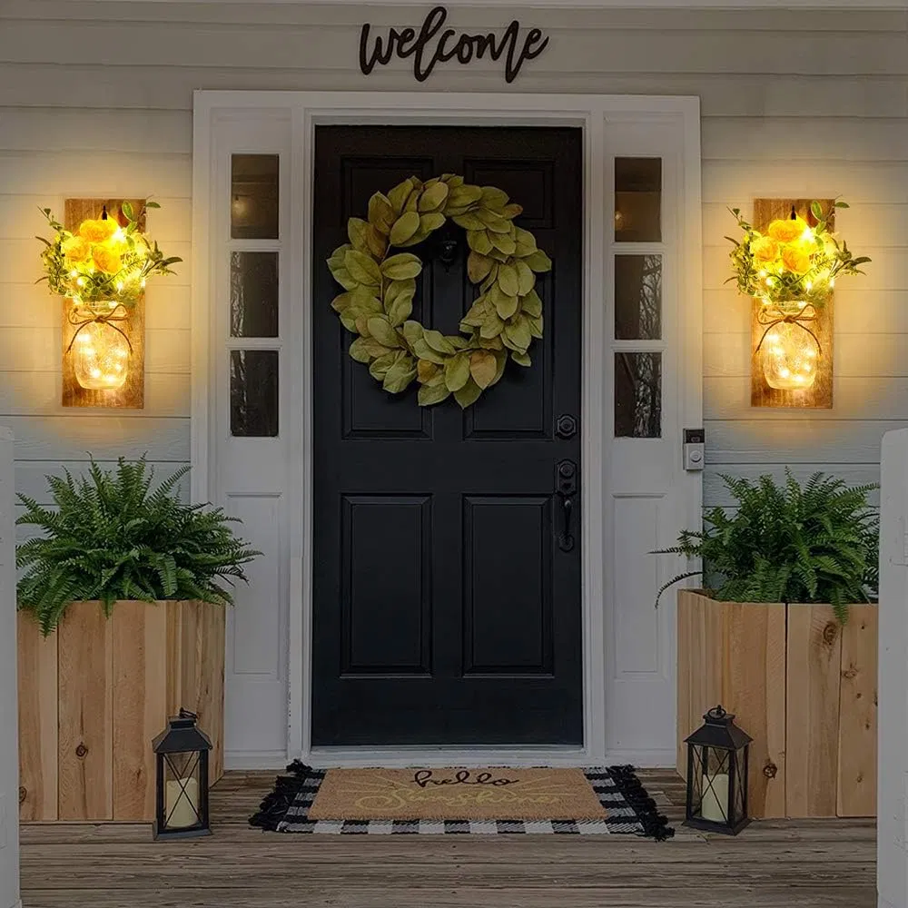 Rustic Wall Sconces Handmade Wall Hanging Design Home Decoration LED Fairy Lights