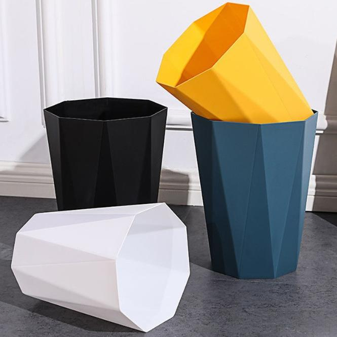 Creative Octagonal Sanitary Bucket Diamond Home Living Room Trash Can