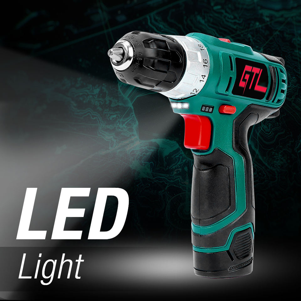 10.8V 1300mAh Two Speed Lithium Cordless Drill with Max Torque 20n. M 10mm Chuck, 19+1 Torque Setting with LED (CD039D-10.8)