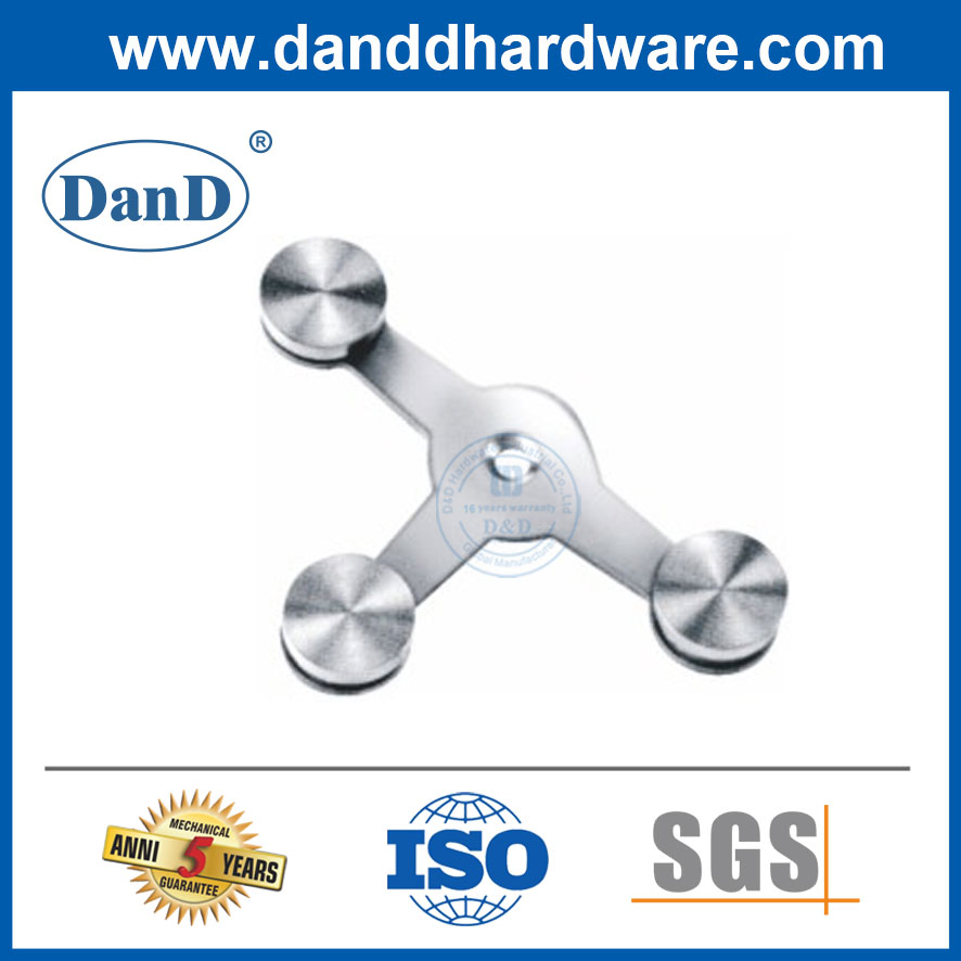 Stainless Steel T Shape Fix Glass Curtain Wall Glass Connector Fitting Spider