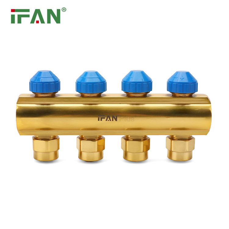 Ifan Factory Original Pex Brass Manifold Pex Pipe Manifold 3/4"-1" Brass Manifold