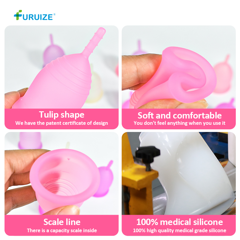 100% Medical Grade Silicone Comfortable Menstrual Cup Easy to Use Leak Protection Menstrual Cup