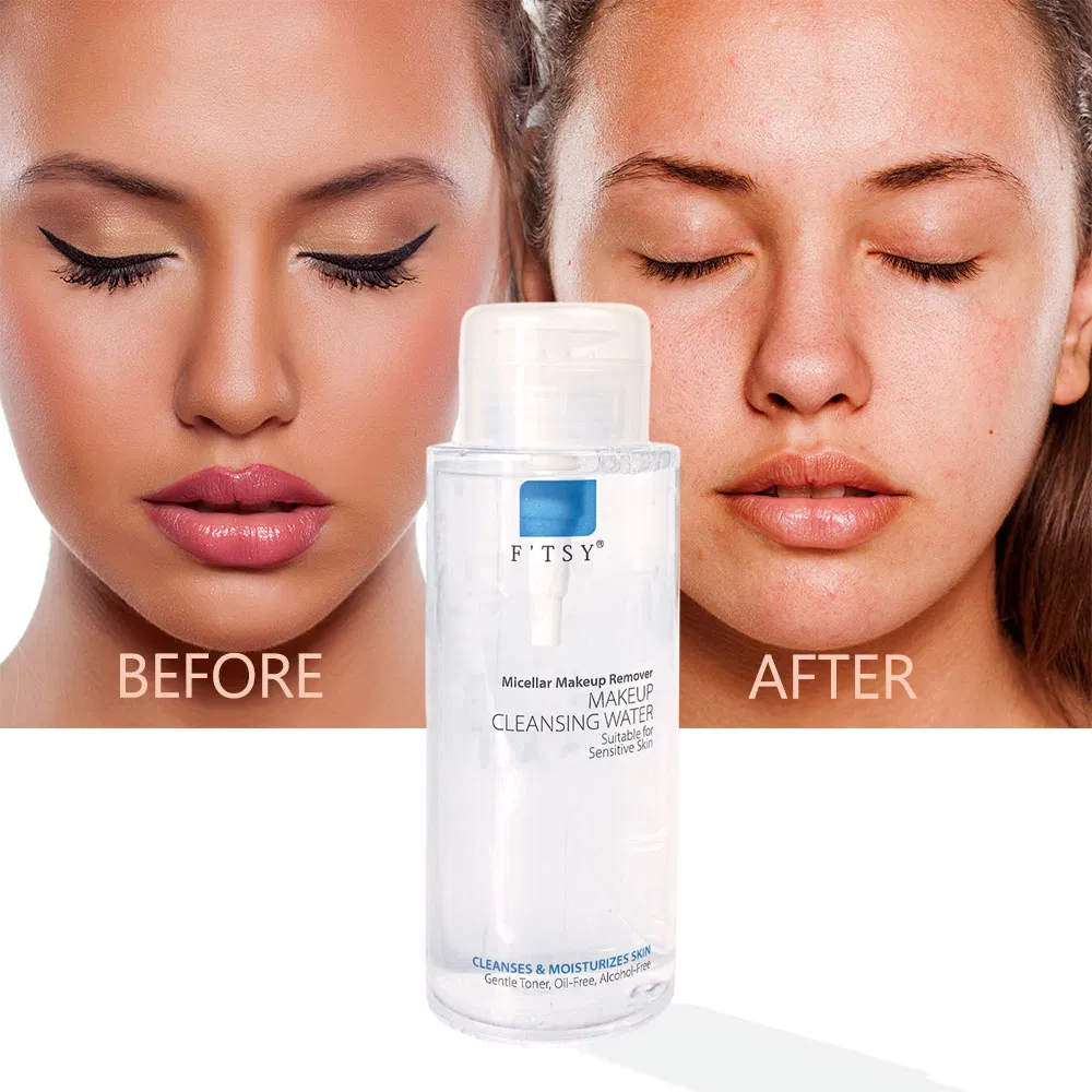 Factory Directly Natural Gentle Makeup Cleansing Water Alcohol-Free Deep Cleanses Makeup Remover for Sensitive Skin