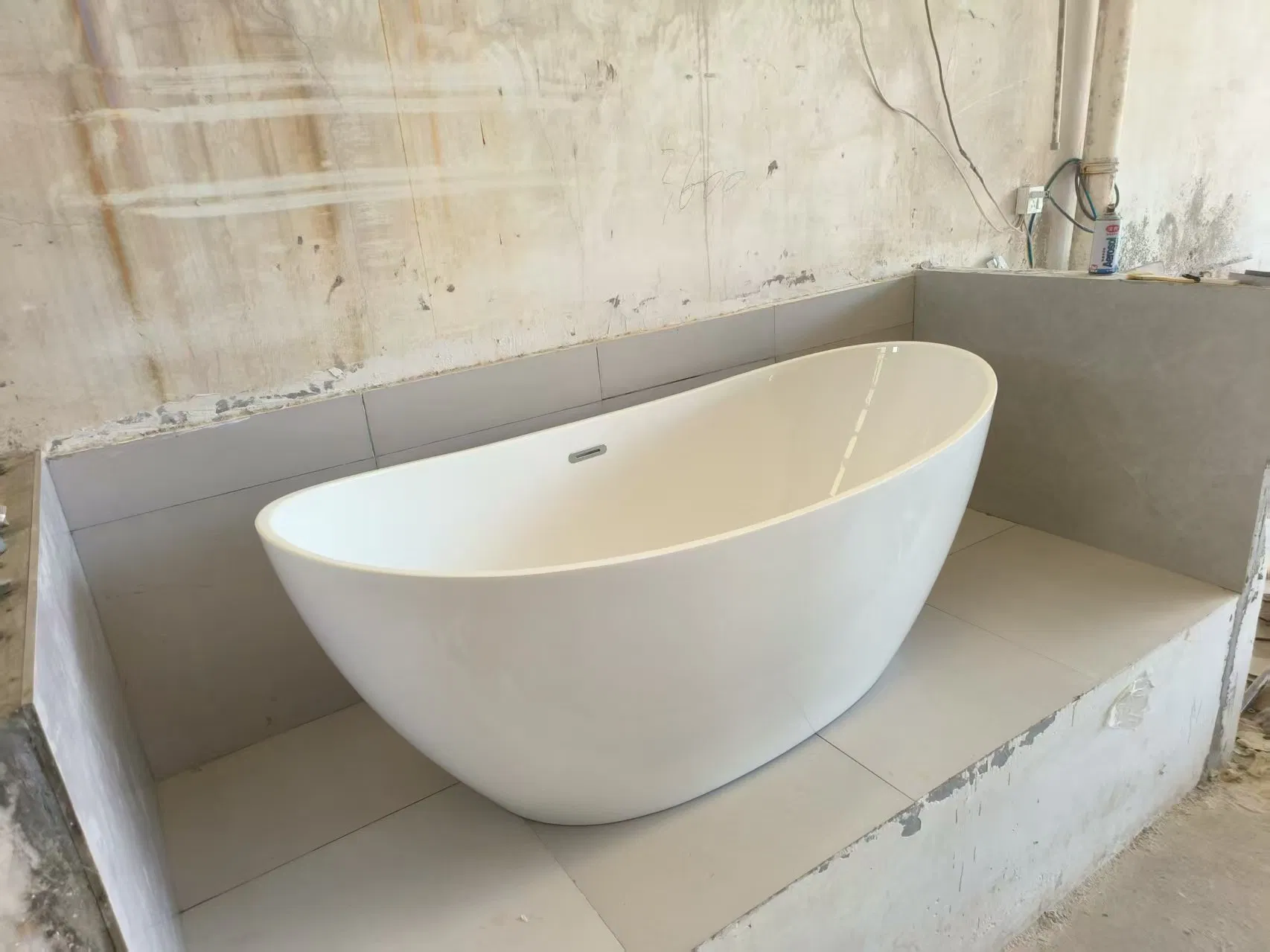 China Factory Wholesale 1500mm, 1600mm, 1700mm Double Slipper Freestanding Acrylic Bathtub