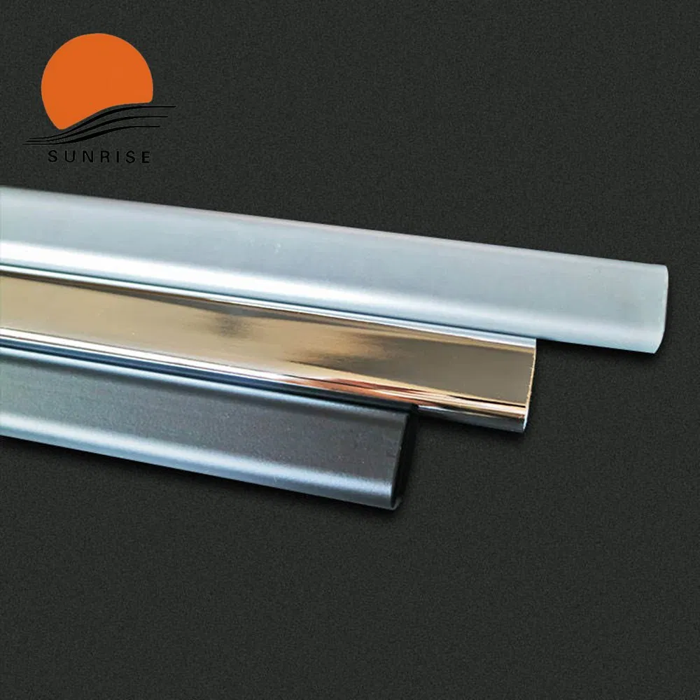 30*15mm Durable Stainless Steel Oval Mild Wardrobe Tube and Closet Rail for Fiuniture