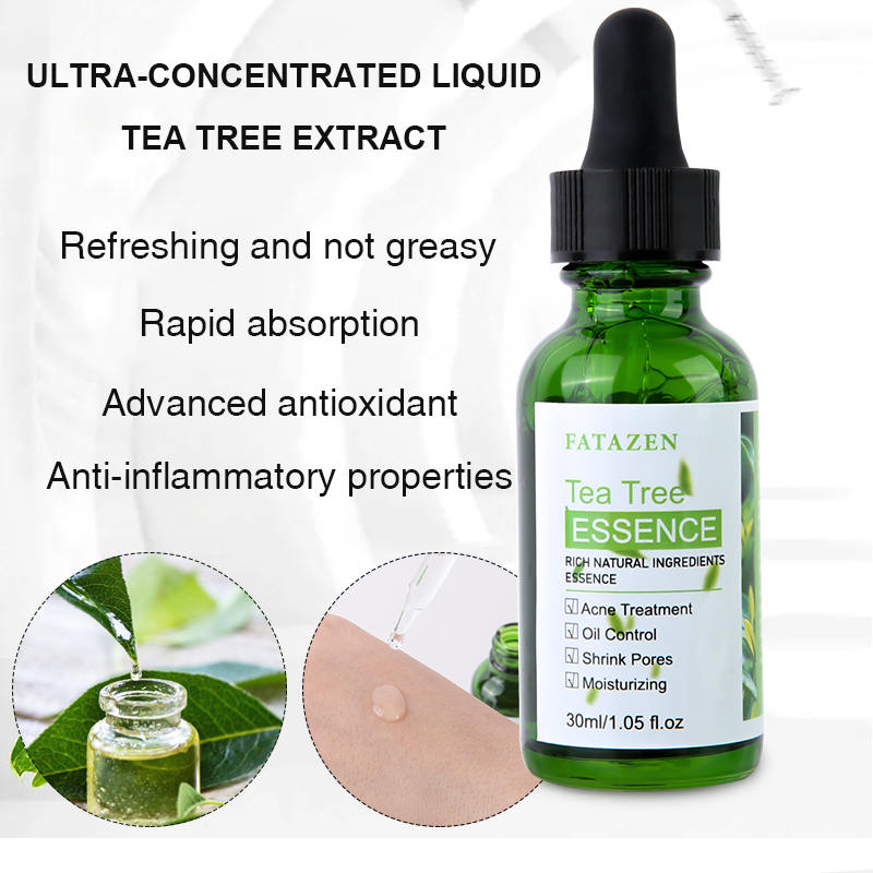 Brightening Green Tea Tree Anti-Acne Serum Whitening Hydrating Skincare Facial Essence