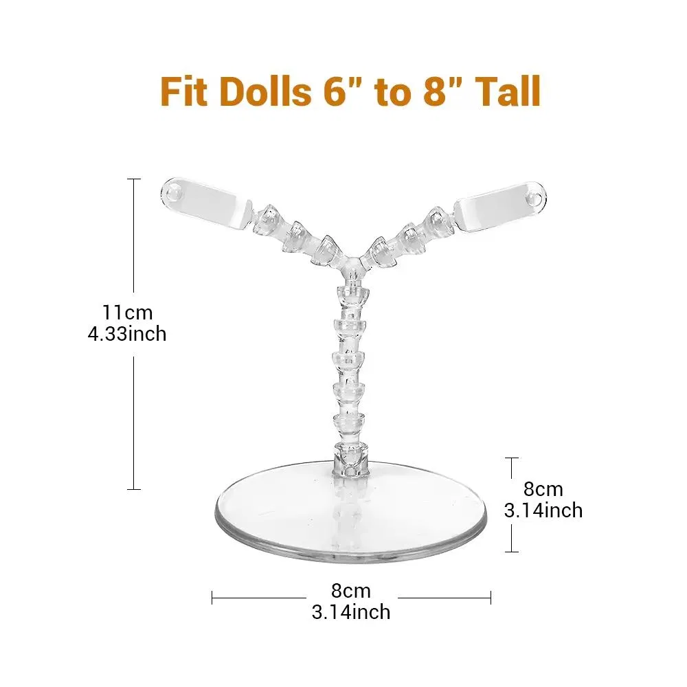 Acrylic Doll Stand for Children Toy Puppet Support Holders Doll Display Rack
