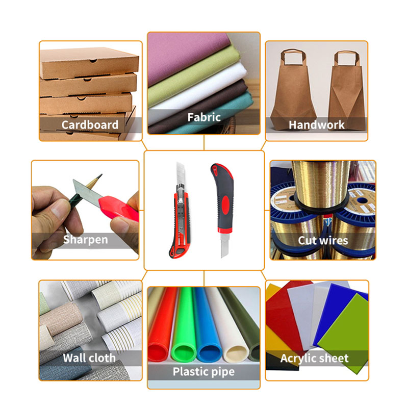 Wholesale Red Black 18mm Telescopic Multi Blade Automatic Utility Knife Cutte