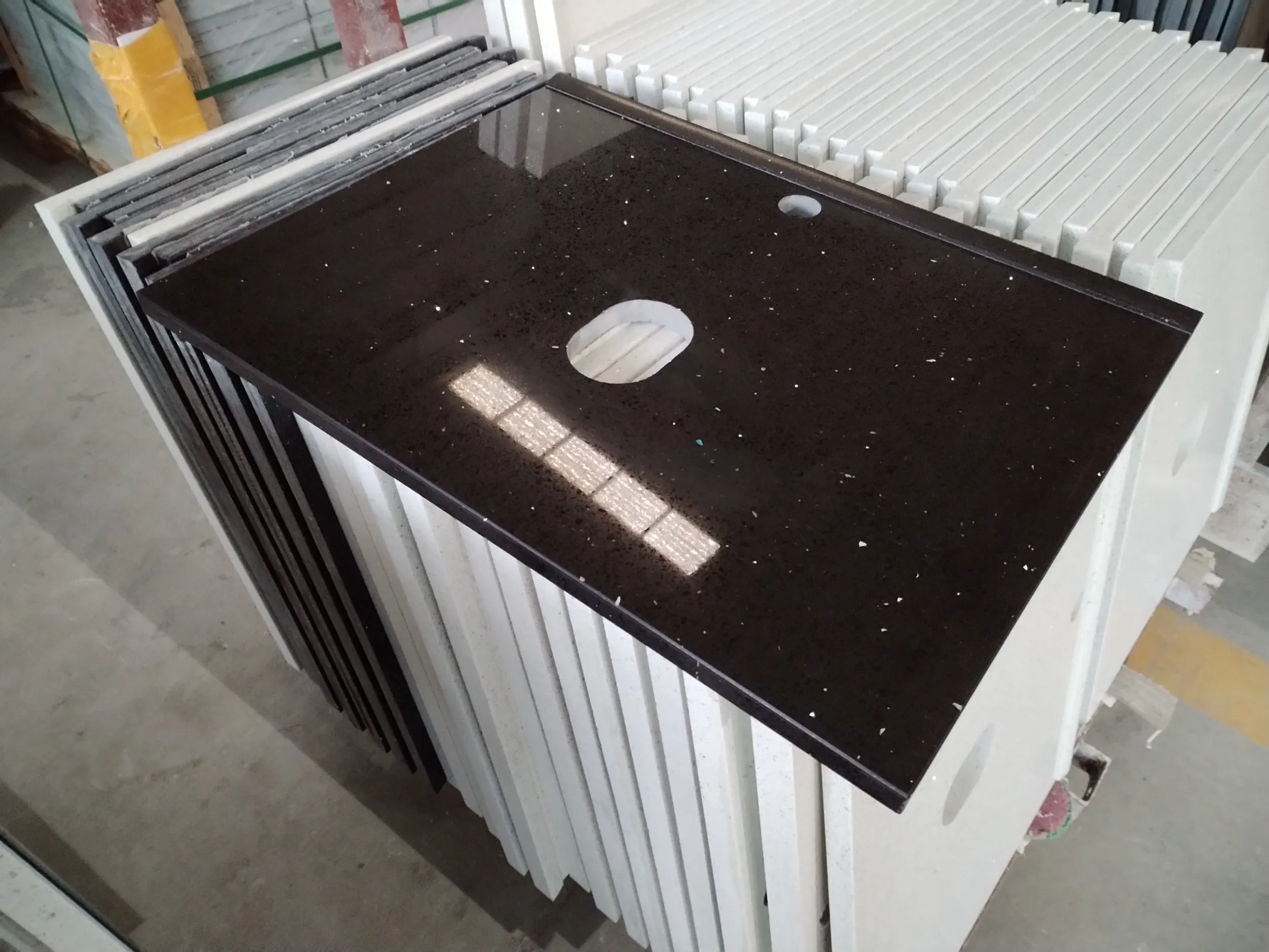 Wayon Quartz Table Top Black Series Stone Quartz Slab Price Counter Tops Artificial Quartz Stone Zero Silica