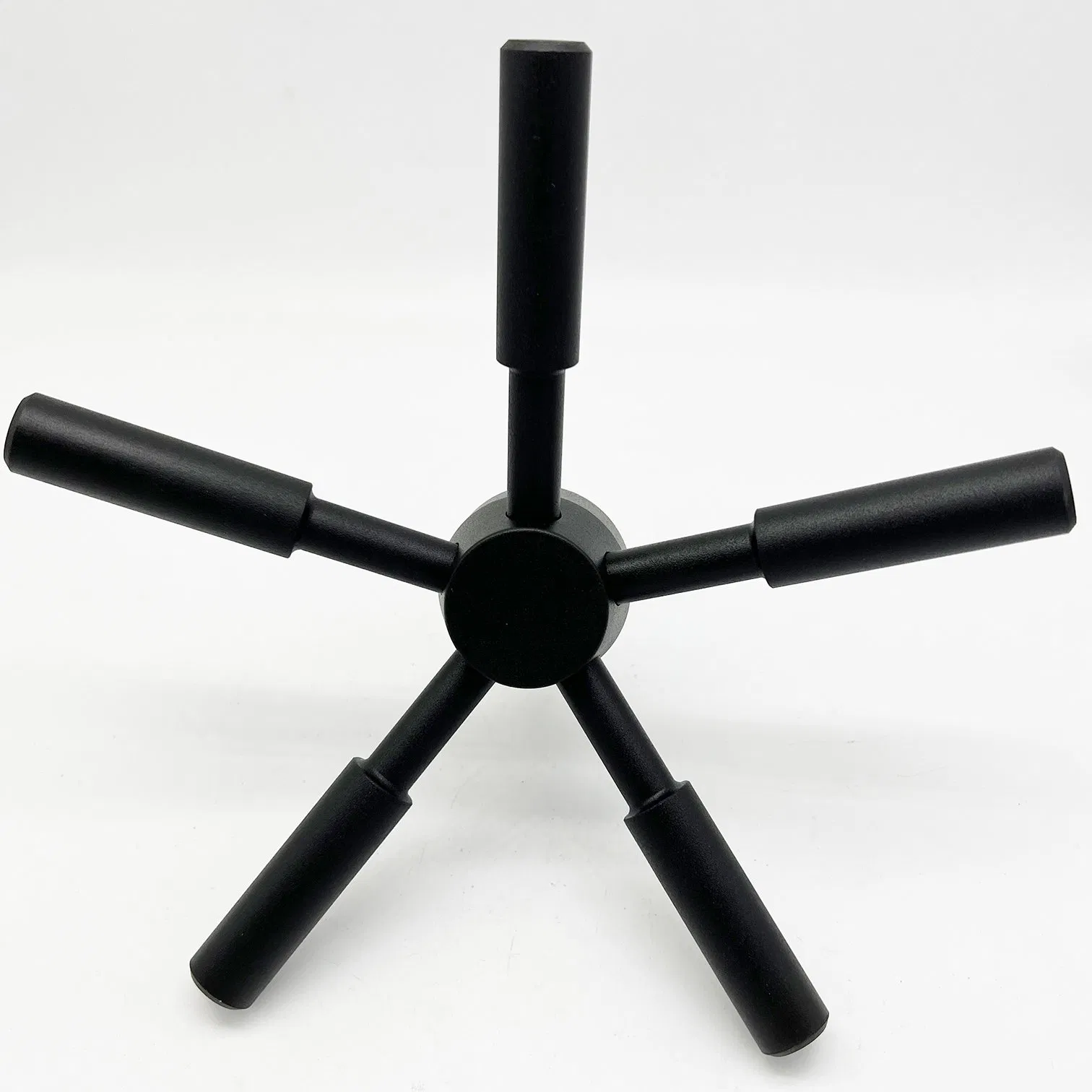 Black Chrome Titanium Plating 5 Spoke Safe Handle for Vautl Door